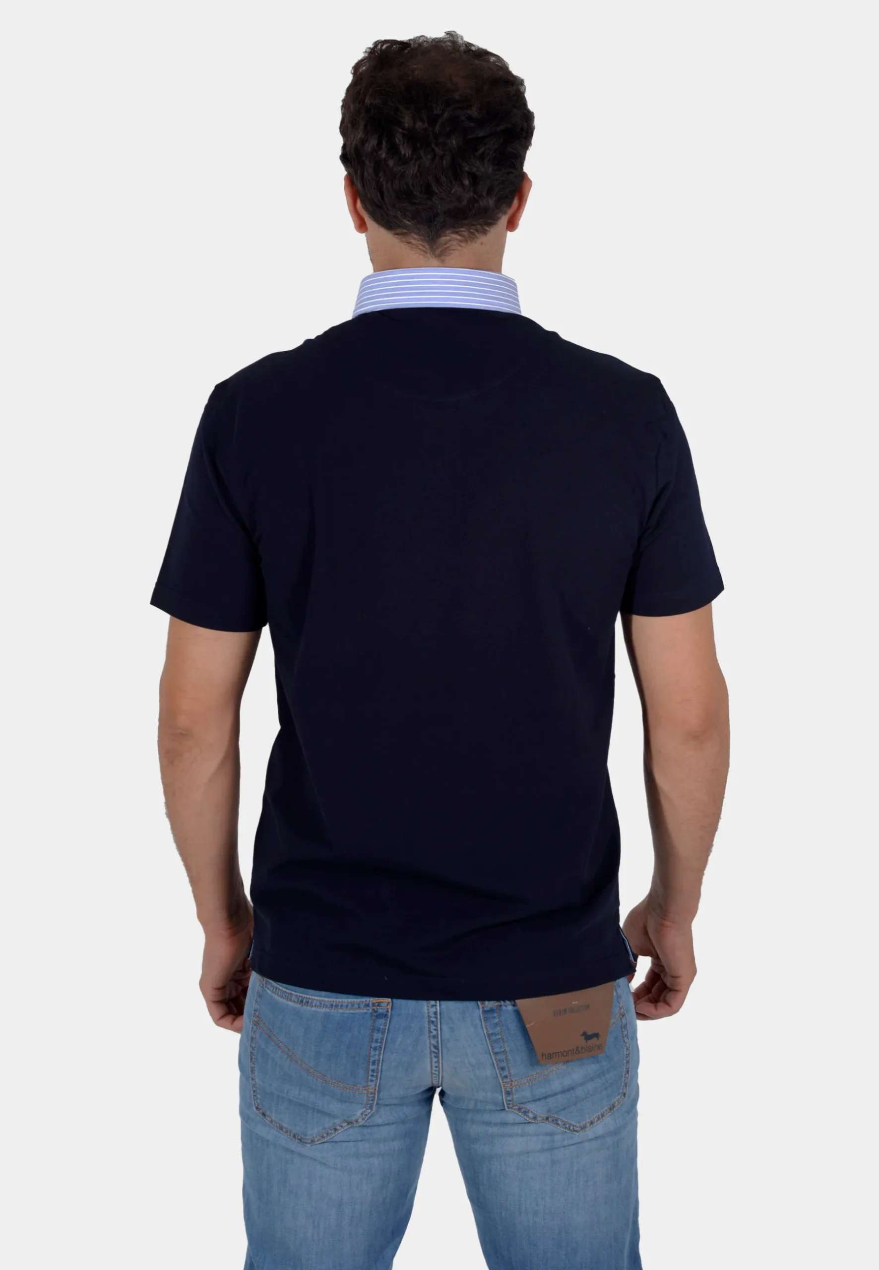 Camiseta Polo Hombre Azul rey H&B - Imagen 3