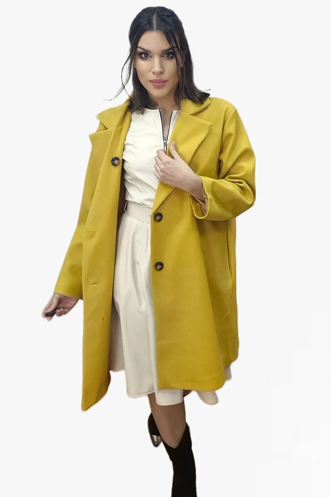 Abrigo Koker Style Mostaza - Imagen 3