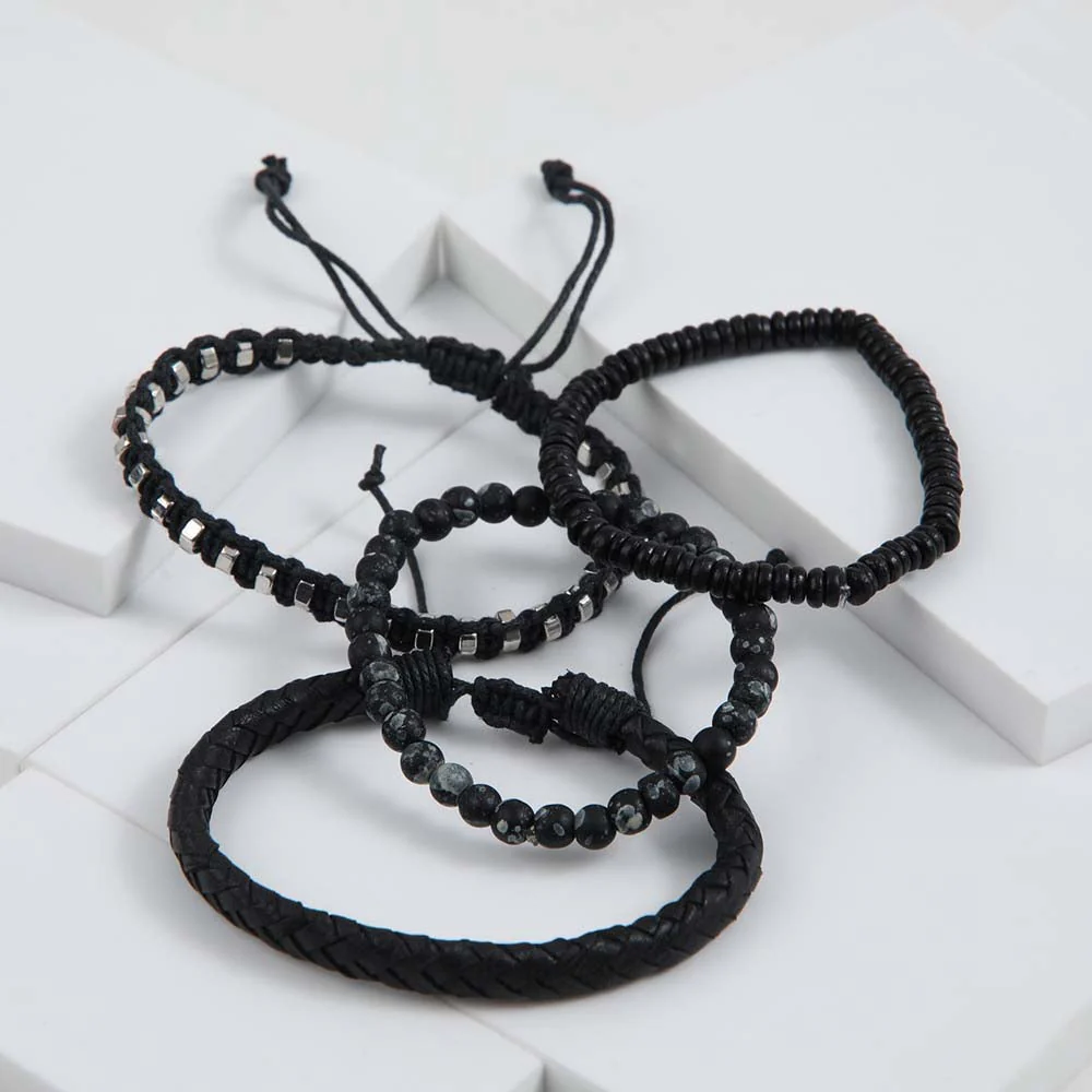 Set Pulseras Anibal Negro Gorillaz by Bobs