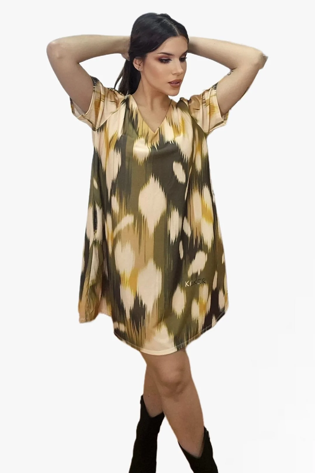 Vestido Print Oliva - Imagen 3