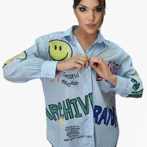 Camisa Rayon Emoji Azul