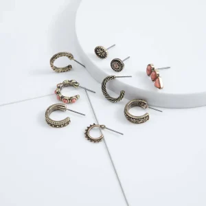 Set Aros Cardo Dorados Humana