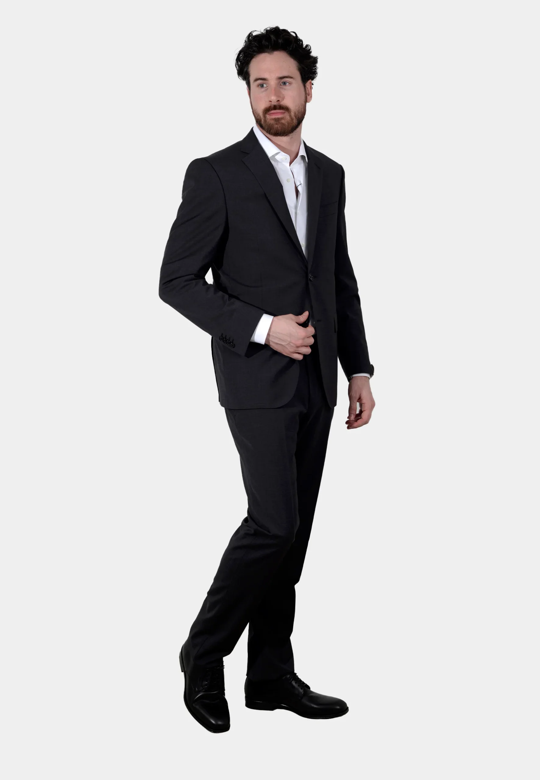 Traje de Hombre Gris Oscuro Lana C.