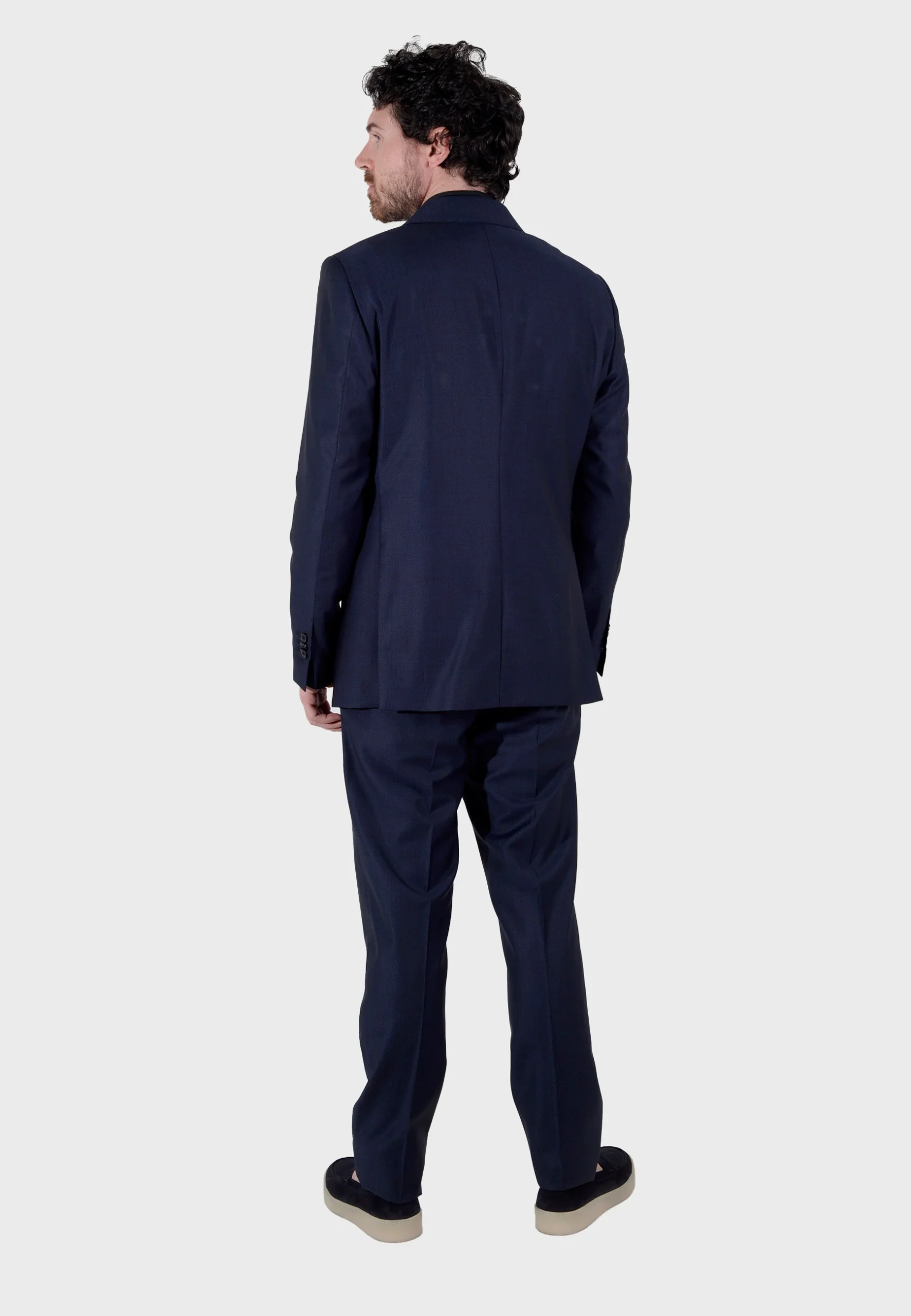 Traje de Hombre Azul Marino Lana B. - Imagen 3