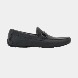 Zapato Mocasines Driver Negro Ornamento Gancini S.F.