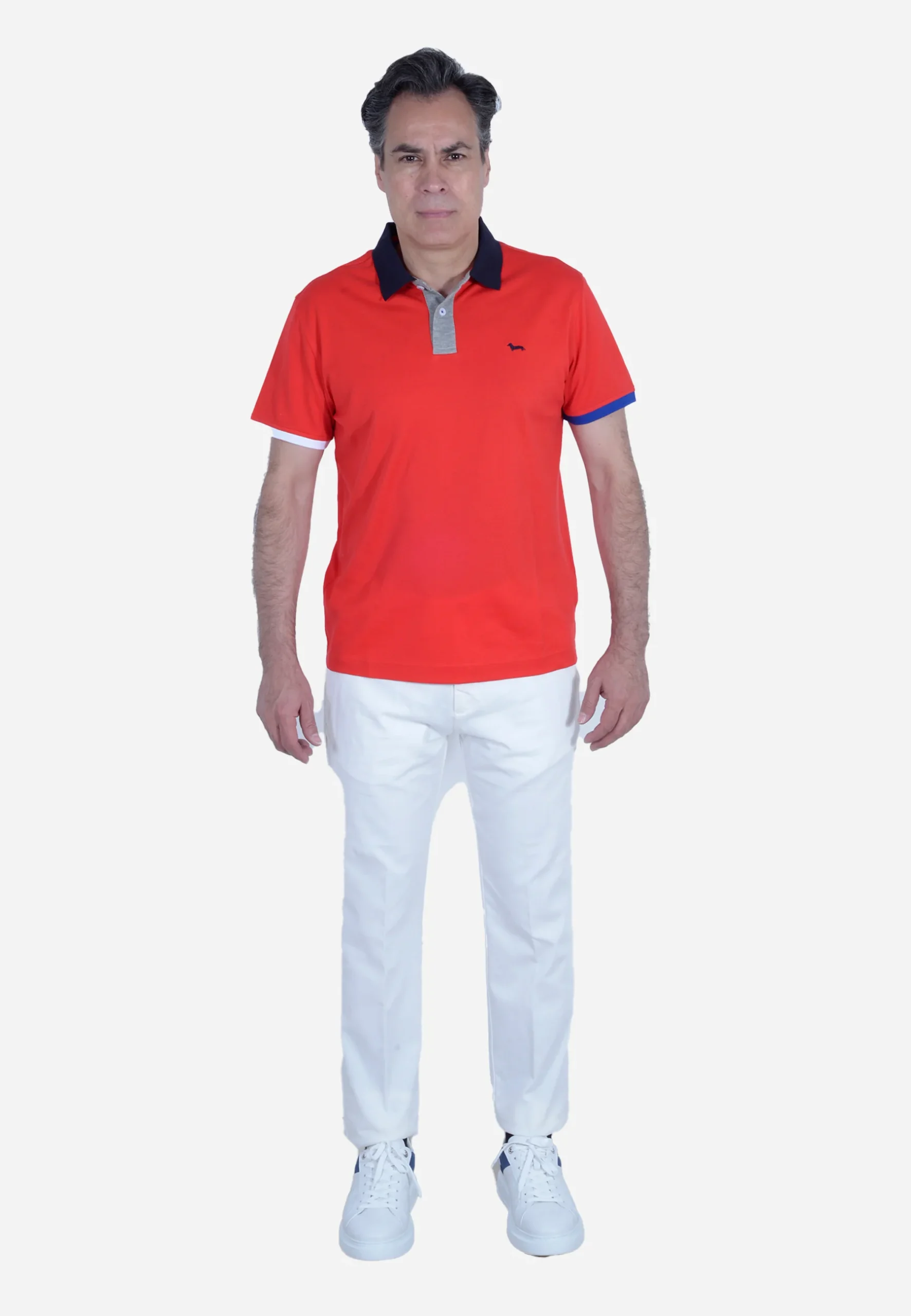 Camisa Polo Hombre Roja Con Su Logo H&B - Imagen 3