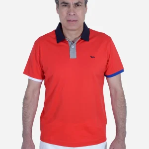 Camisa Polo Hombre Roja Con Su Logo H&B