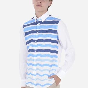 Camisa Hombre Diseño Degradado Marino H&B