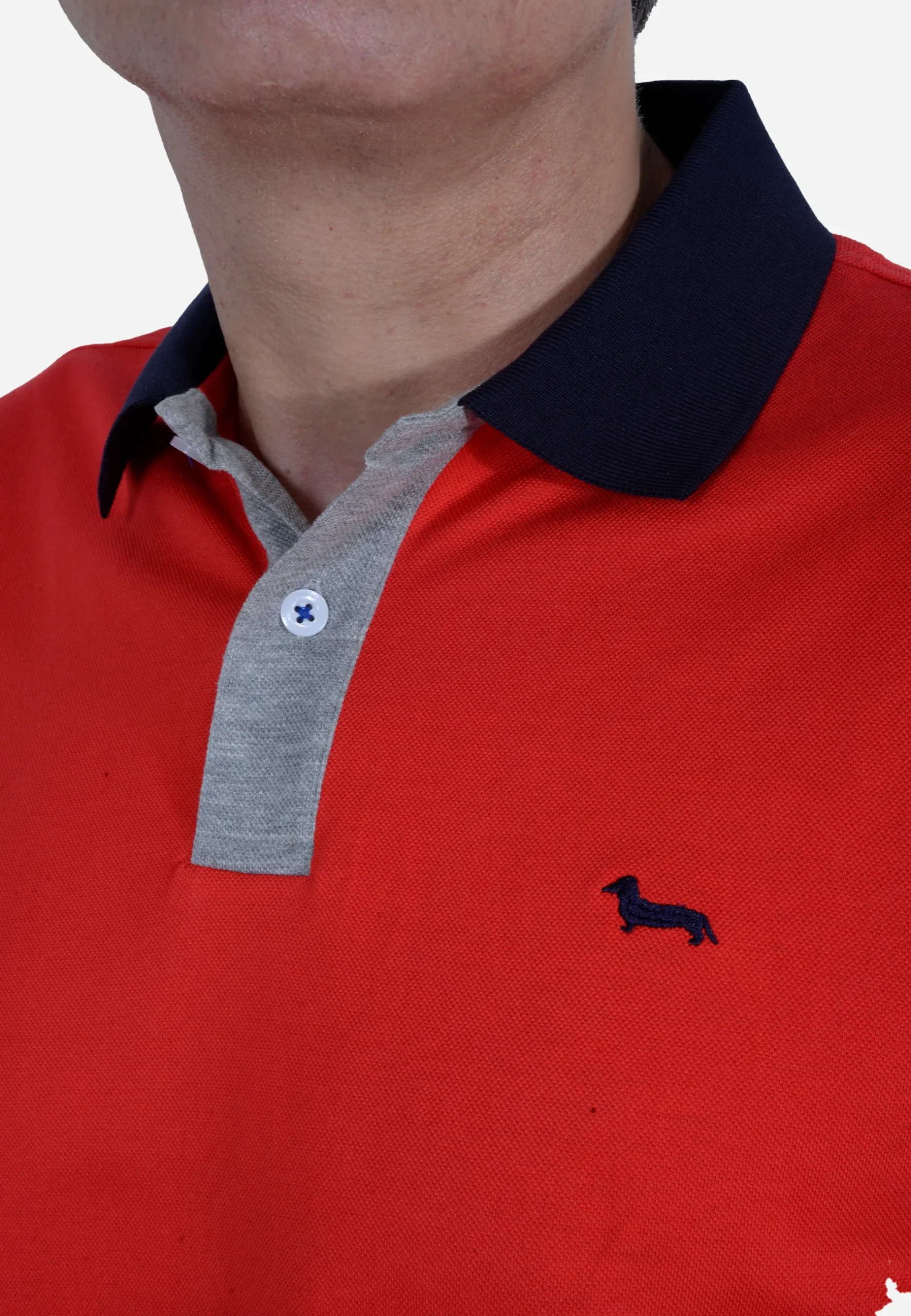 Camisa Polo Hombre Roja Con Su Logo H&B - Imagen 4
