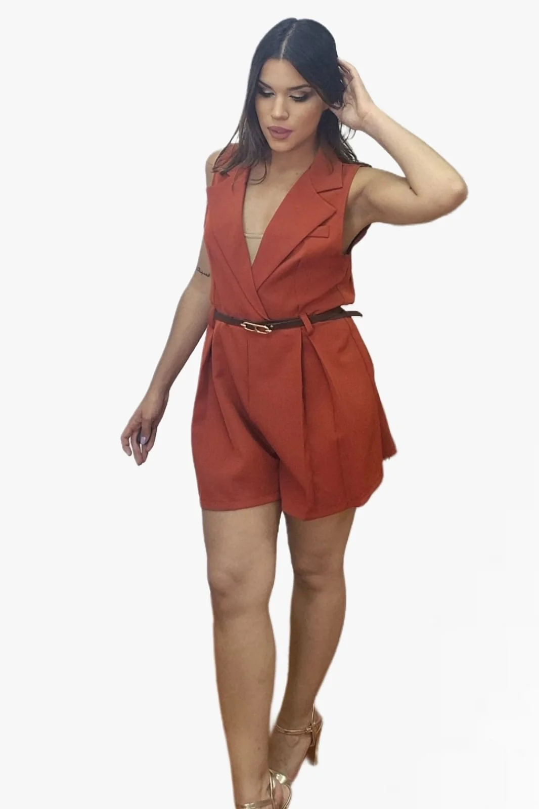 Mono Solapa Cruzada Rojo - Imagen 4