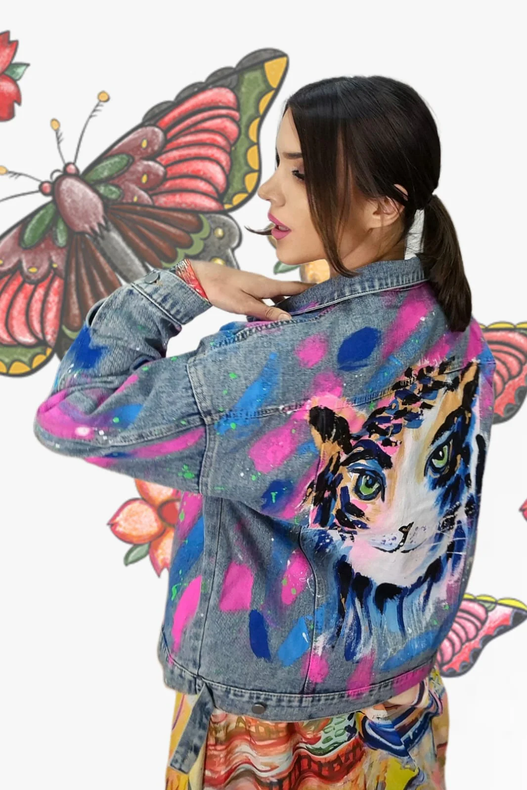 Vaquera Oversize Pintura tigre