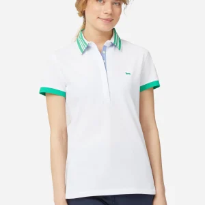 Camisa Polo Blanca/Verde H&B