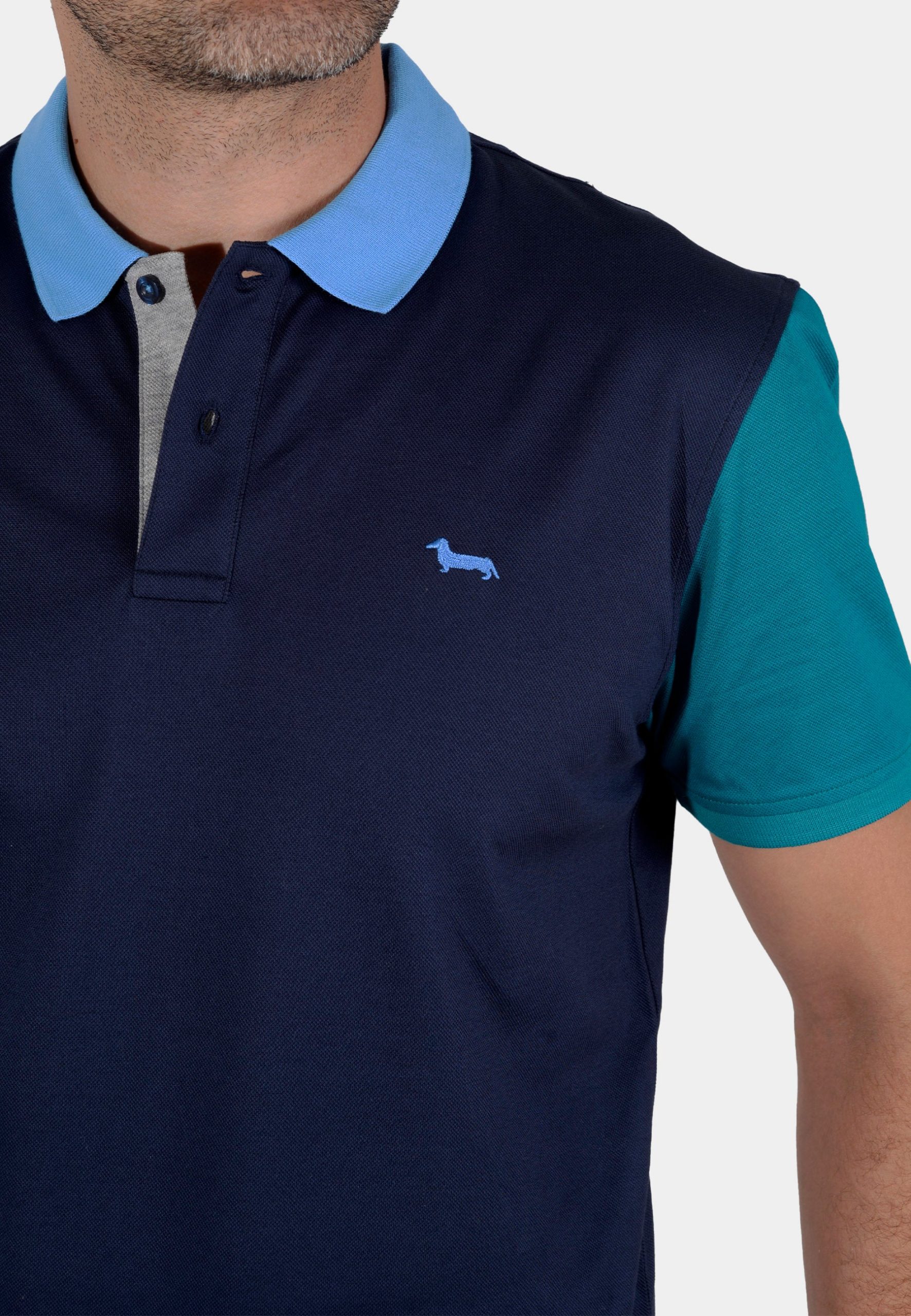 Camiseta Polo Blue Navi H&B - Imagen 4