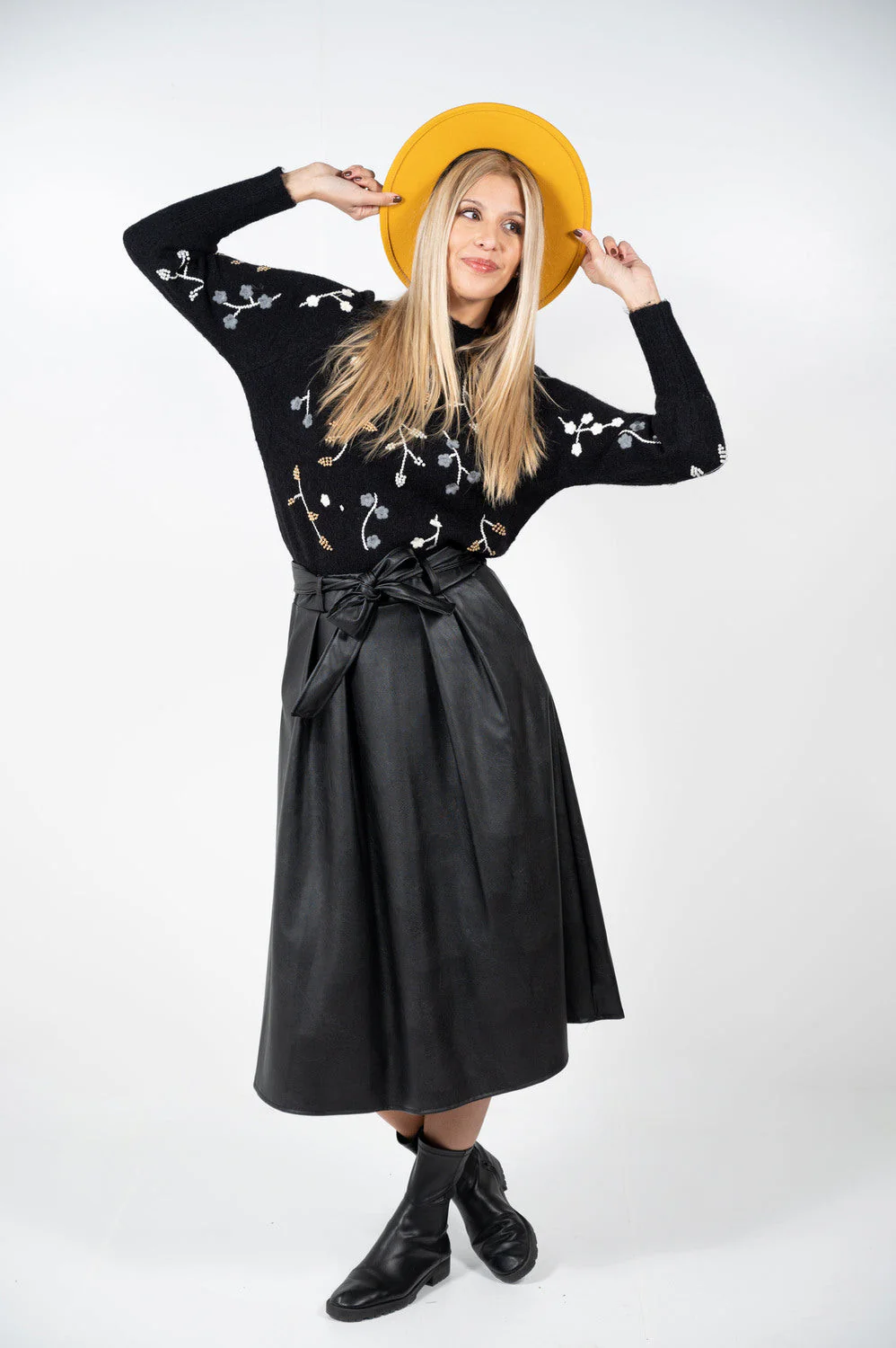 Falda polipiel negra - Imagen 3