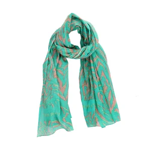 Pañuelo Estampado Rayas verde Humana