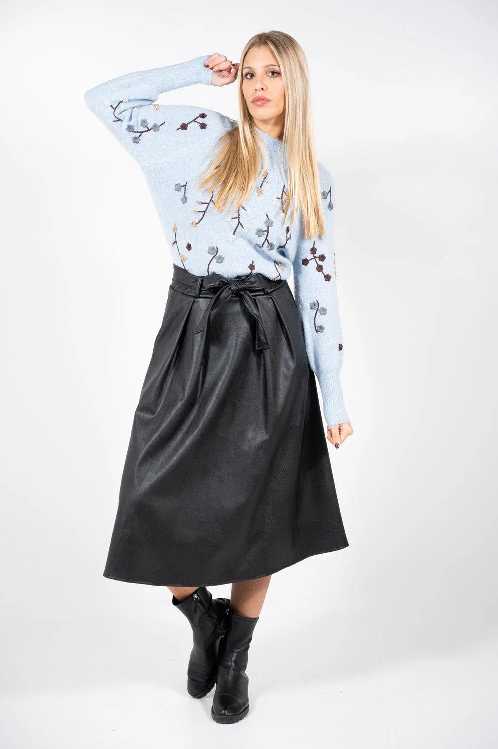 Falda polipiel negra - Imagen 4