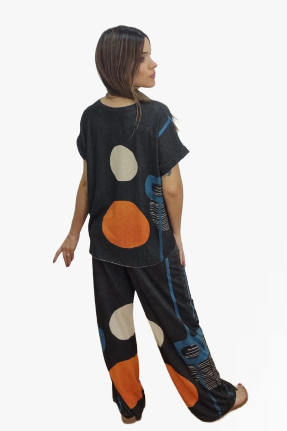 Pantalon Lurex Circulos Geometricos - Imagen 4