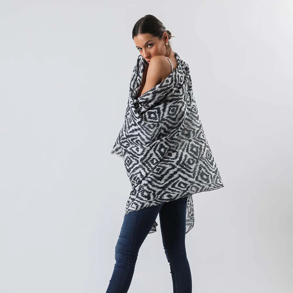 Pañuelo Estampado Luz Negro Humana - Imagen 3