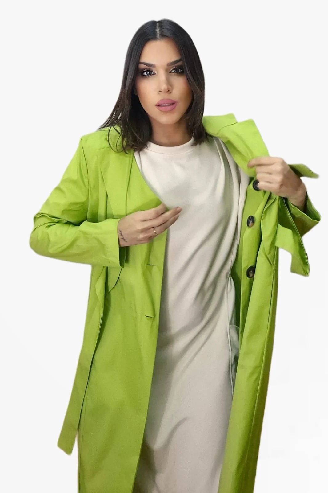Gabardina Irregular Verde - Imagen 6
