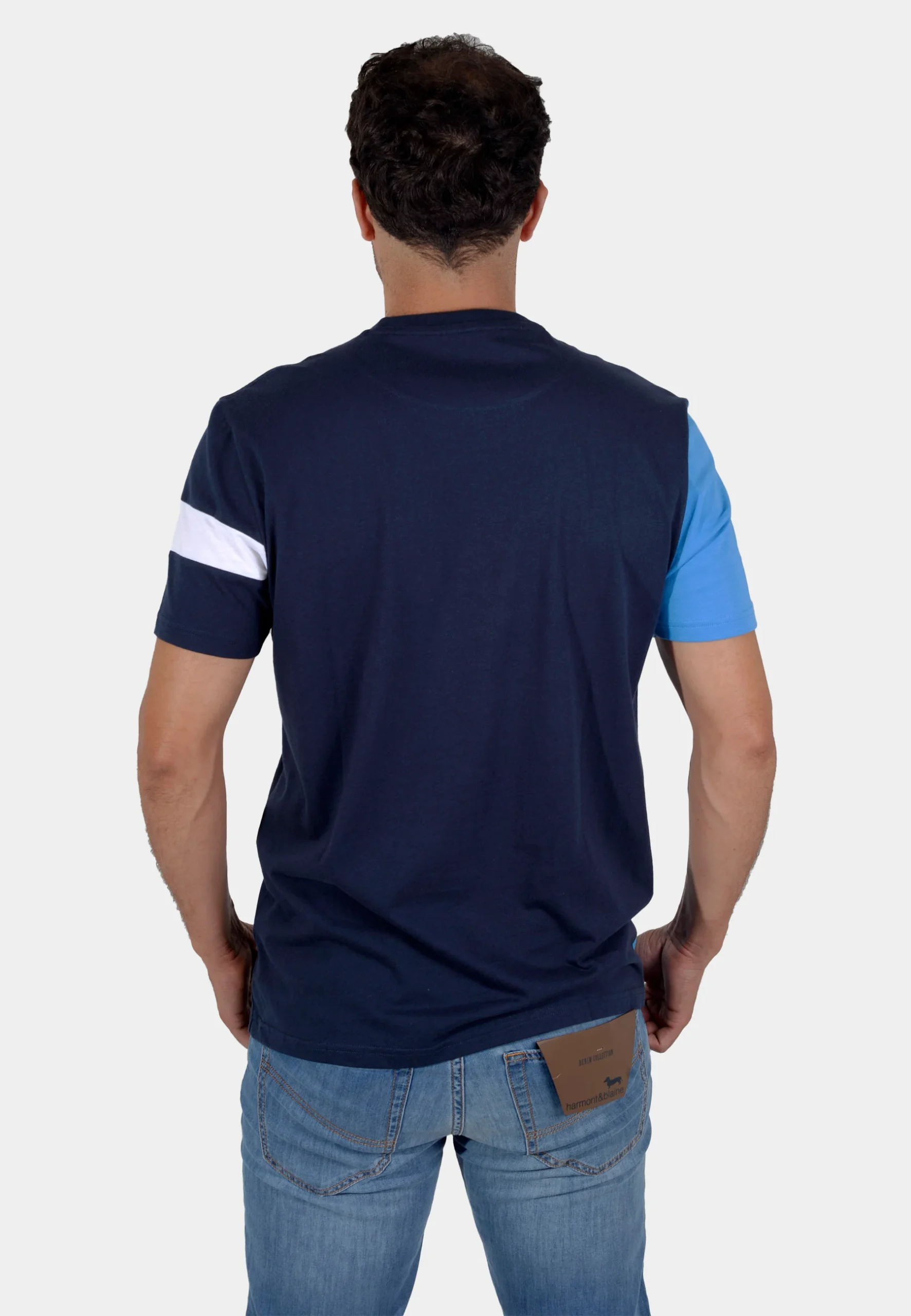 Camiseta T Shirt Azul Marino/Celeste H&B - Imagen 3