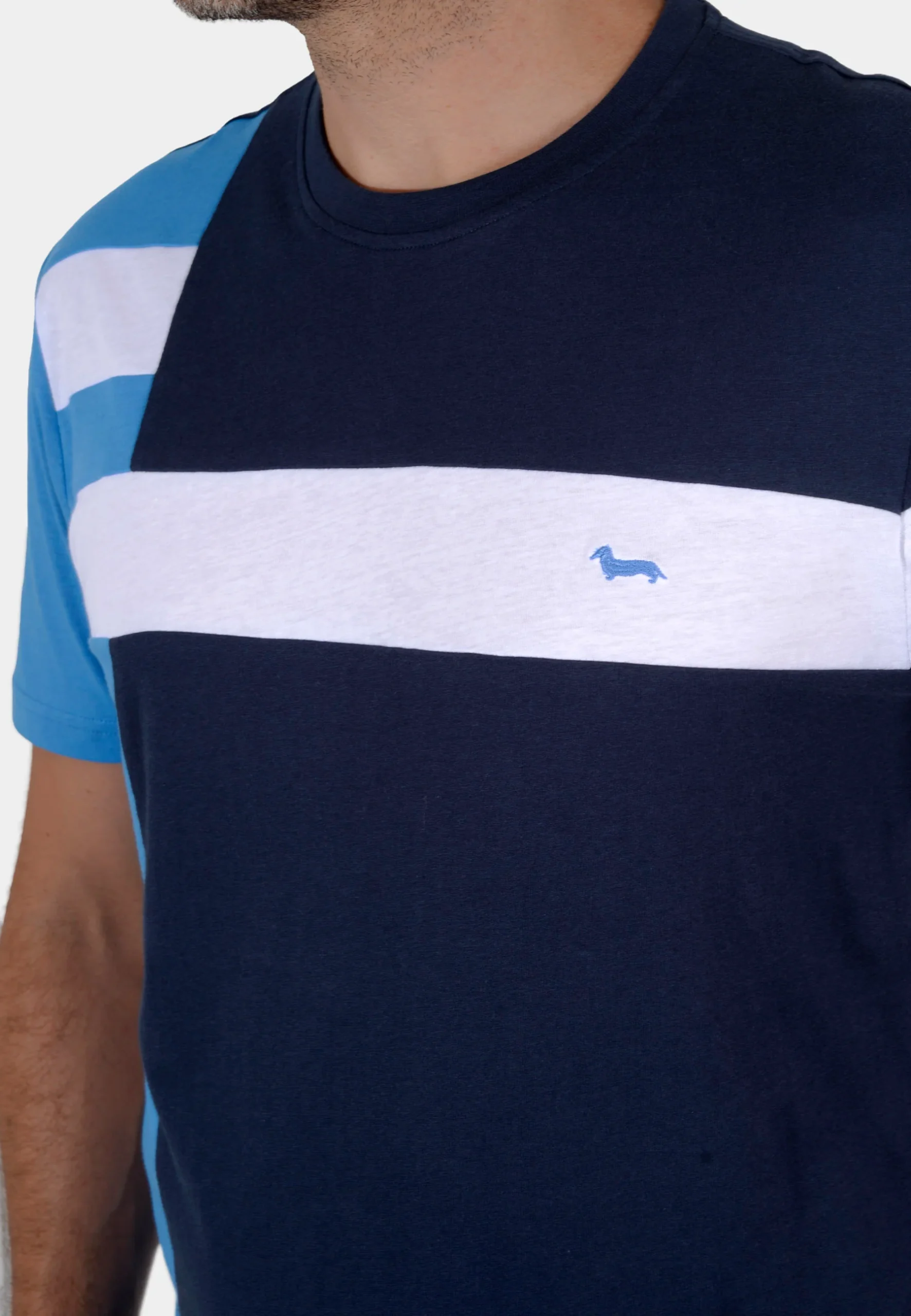 Camiseta T Shirt Azul Marino/Celeste H&B - Imagen 4