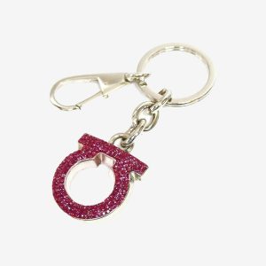 Llavero Dama Gancini Plateado/Rosa Metalico S.F.