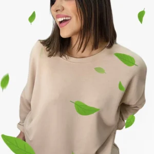 Sudadera Manga Ranglan Beige