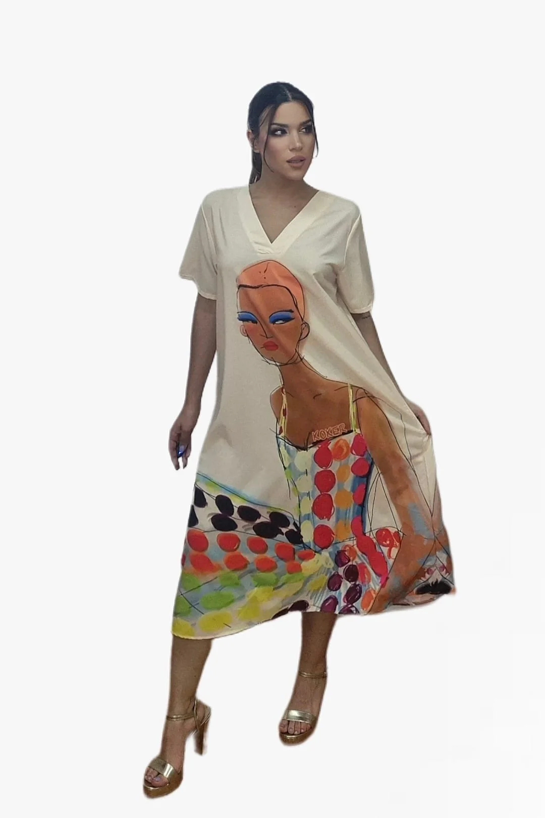 Vestido Topos Multicolor - Imagen 7