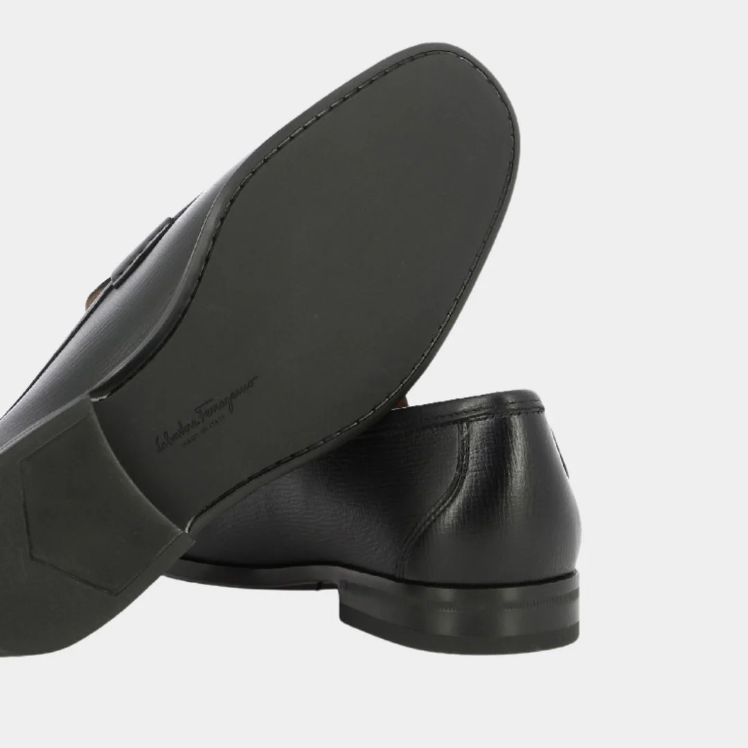 Zapato Mocasines Clásico Negro en Cuero S.F. - Imagen 4
