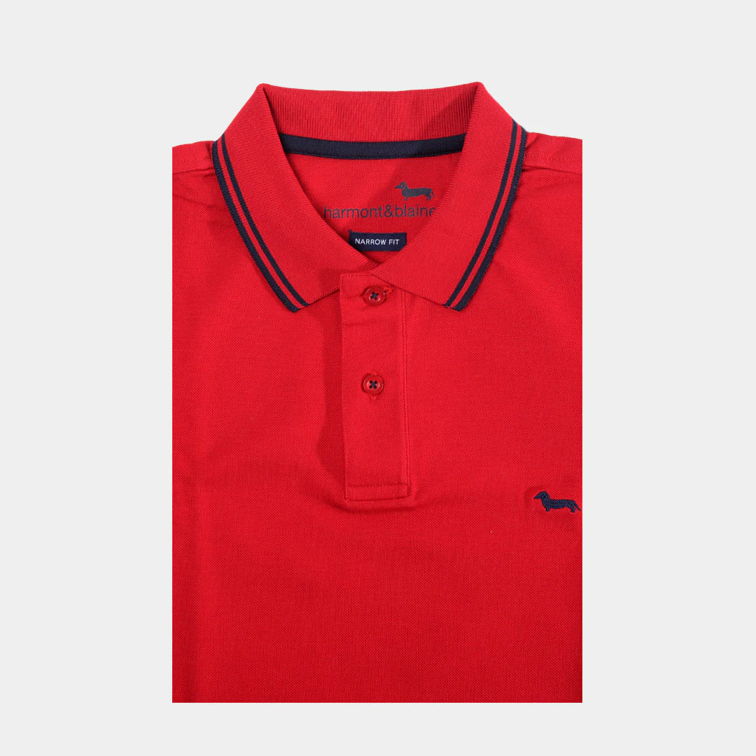 Camiseta Polo Rojo Logo H&B - Imagen 5