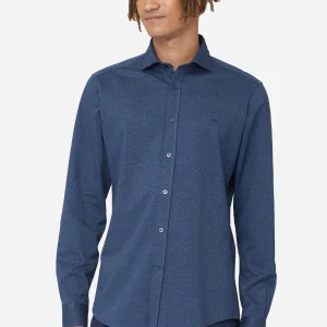 Camisa Sport Azul Algodon H&B