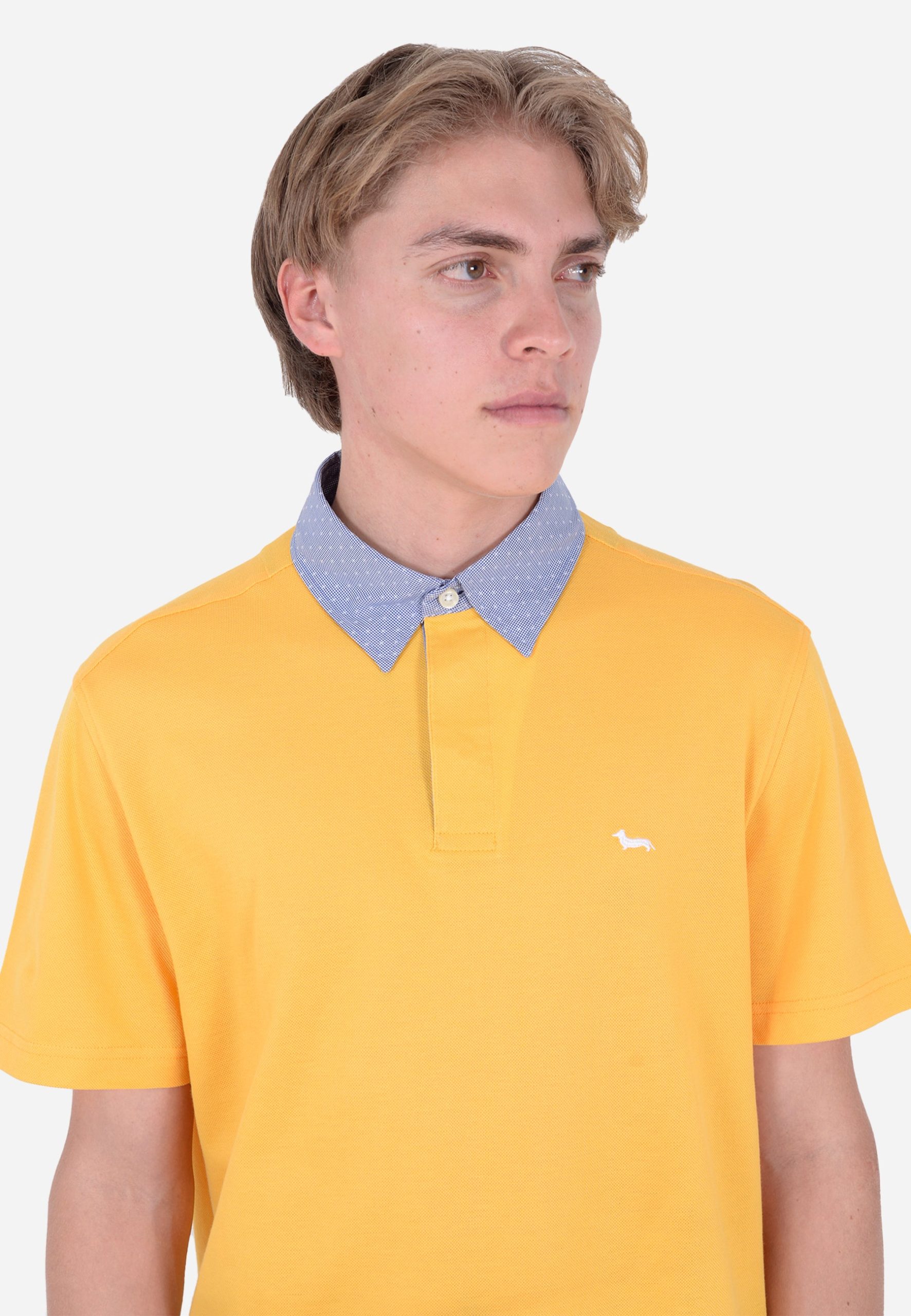 Camiseta Polo Amarillo Cuello Contraste H&B - Imagen 5