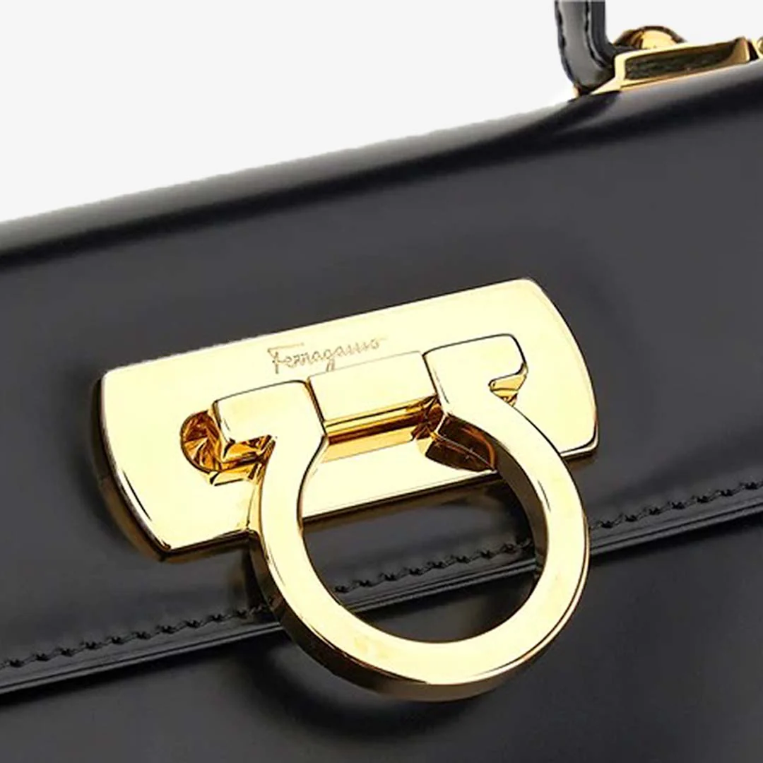 Bolso Dama Gancini 212193 Negro S.F. - Imagen 5