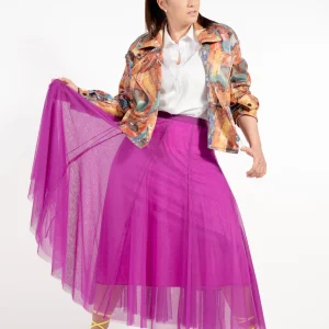 Falda fantasia malva