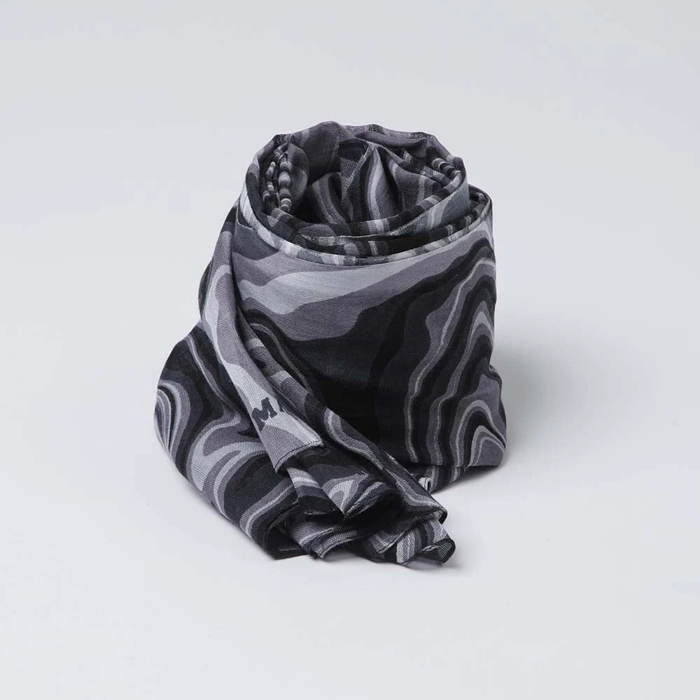 Pañuelo Estampado Marbled Negro Humana