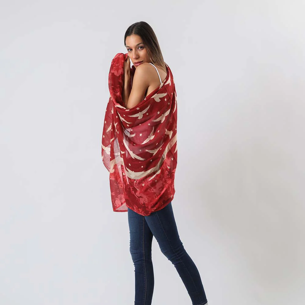 Pañuelo Estampado Alhama Rojo Humana - Imagen 3