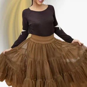 Falda Tul Marrón