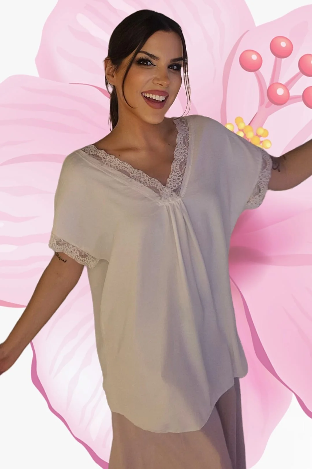 LENCERA MANGA UNICA BLANCA