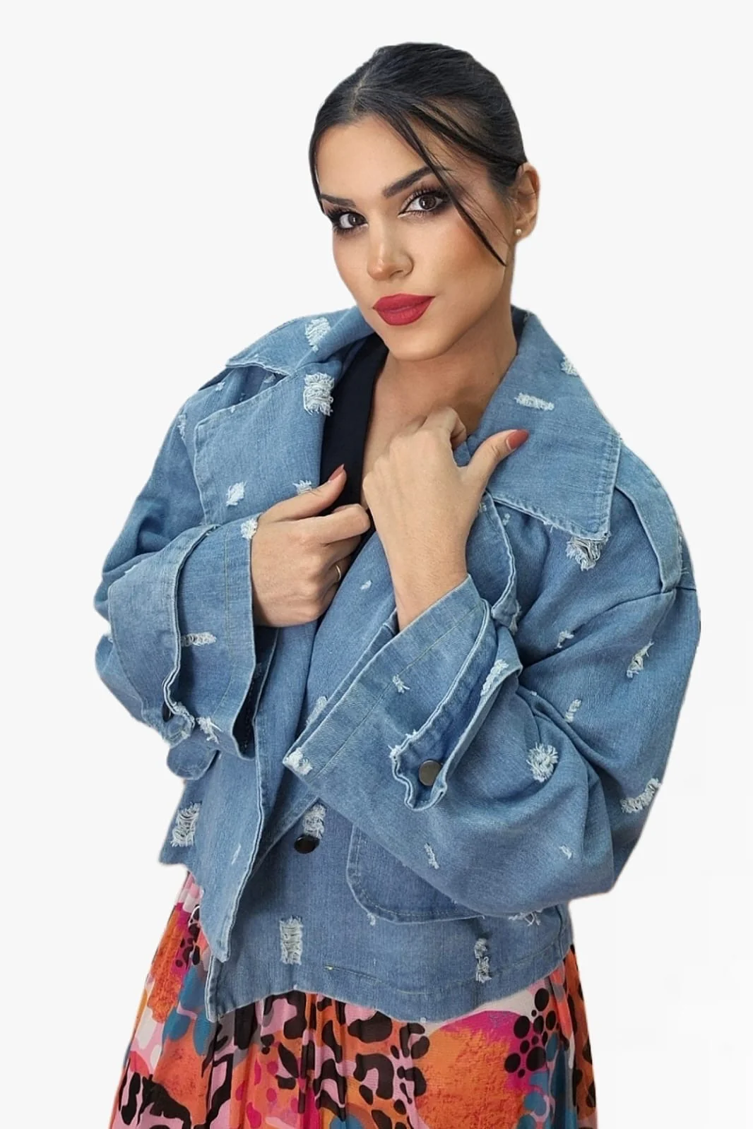 Chaqueta Vaquera Cruzada - Imagen 5