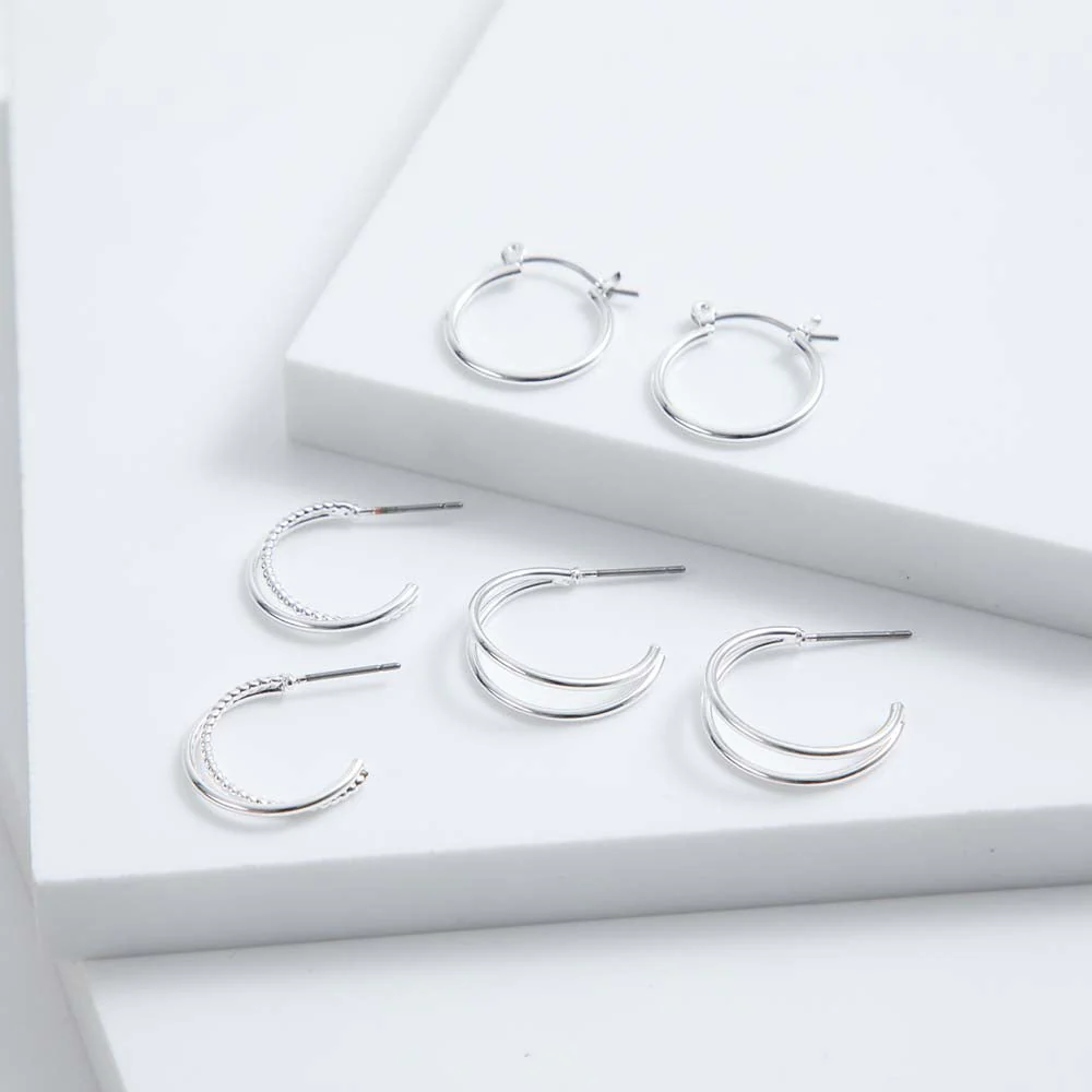 Set Aros Smith Plateados i-D