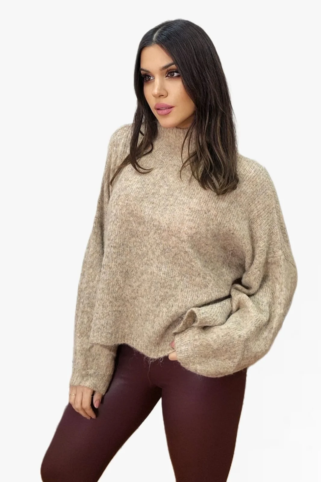 Jersey Manga Abullonada Camel - Imagen 7