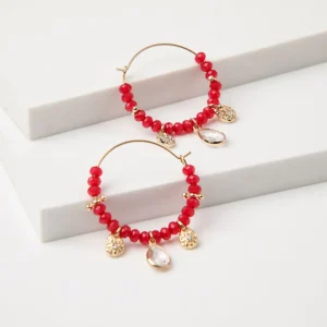 Aros Argollas Flowered Psychodelia Fucsia Tatienne