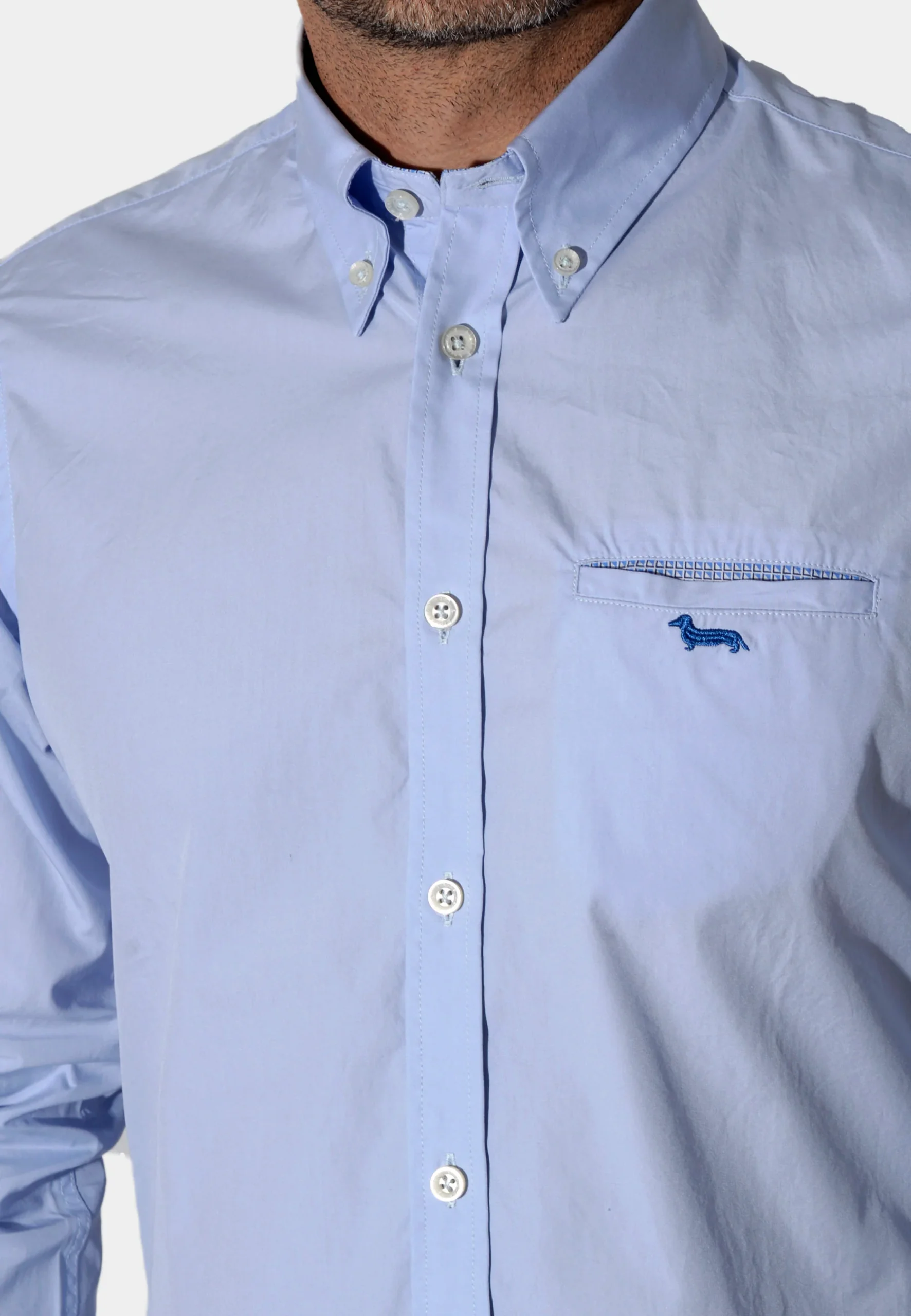 Camisa Clasica Azul Cielo H&B - Imagen 4