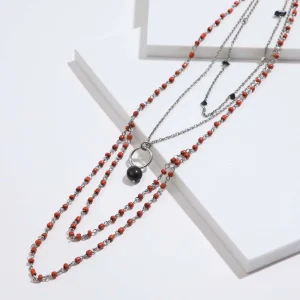 Collar Largo Bidasoa Rojo Tatienne