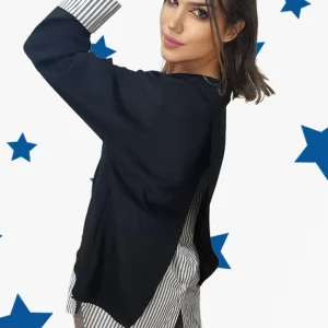 Jersey Combinado Camisa Negro