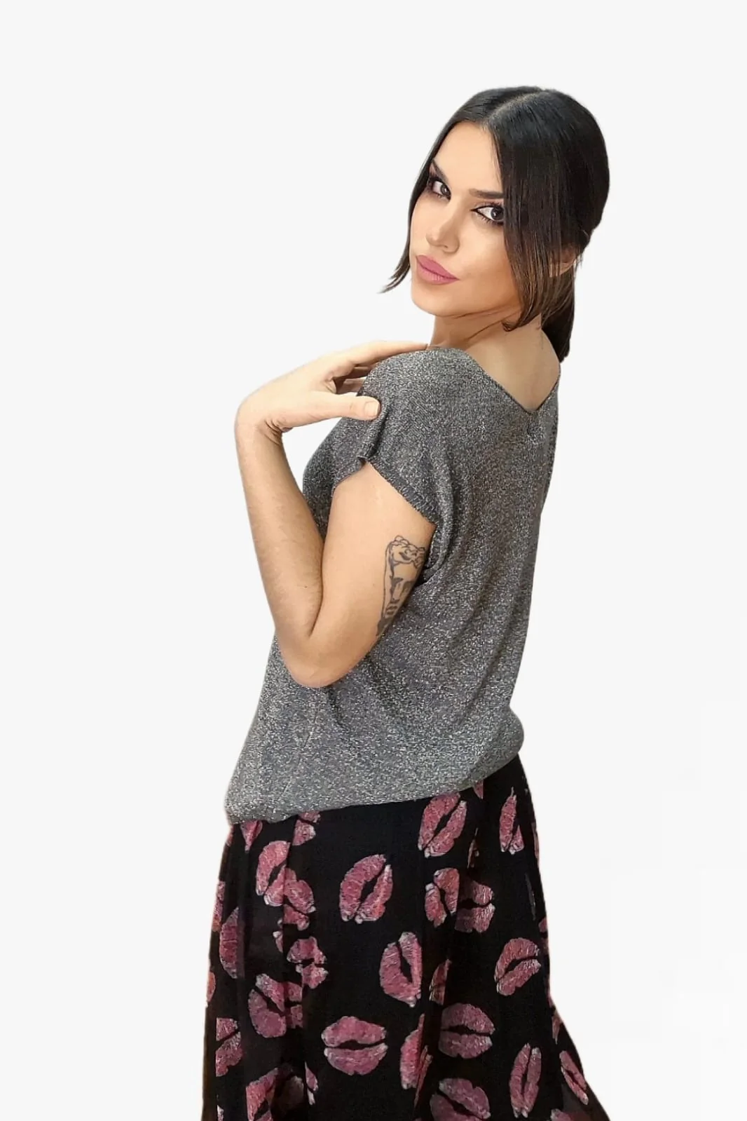 Camiseta Punto Pico Negra - Imagen 3