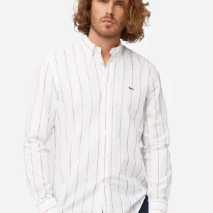 Camisa Blanca con Rayas Verticales H&B