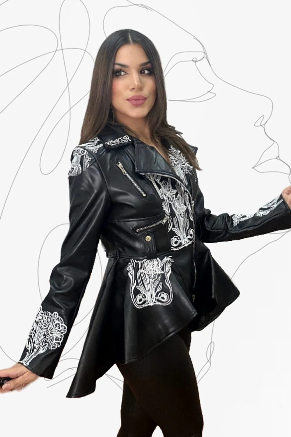 Biker Koker Cola Bordados - Imagen 3