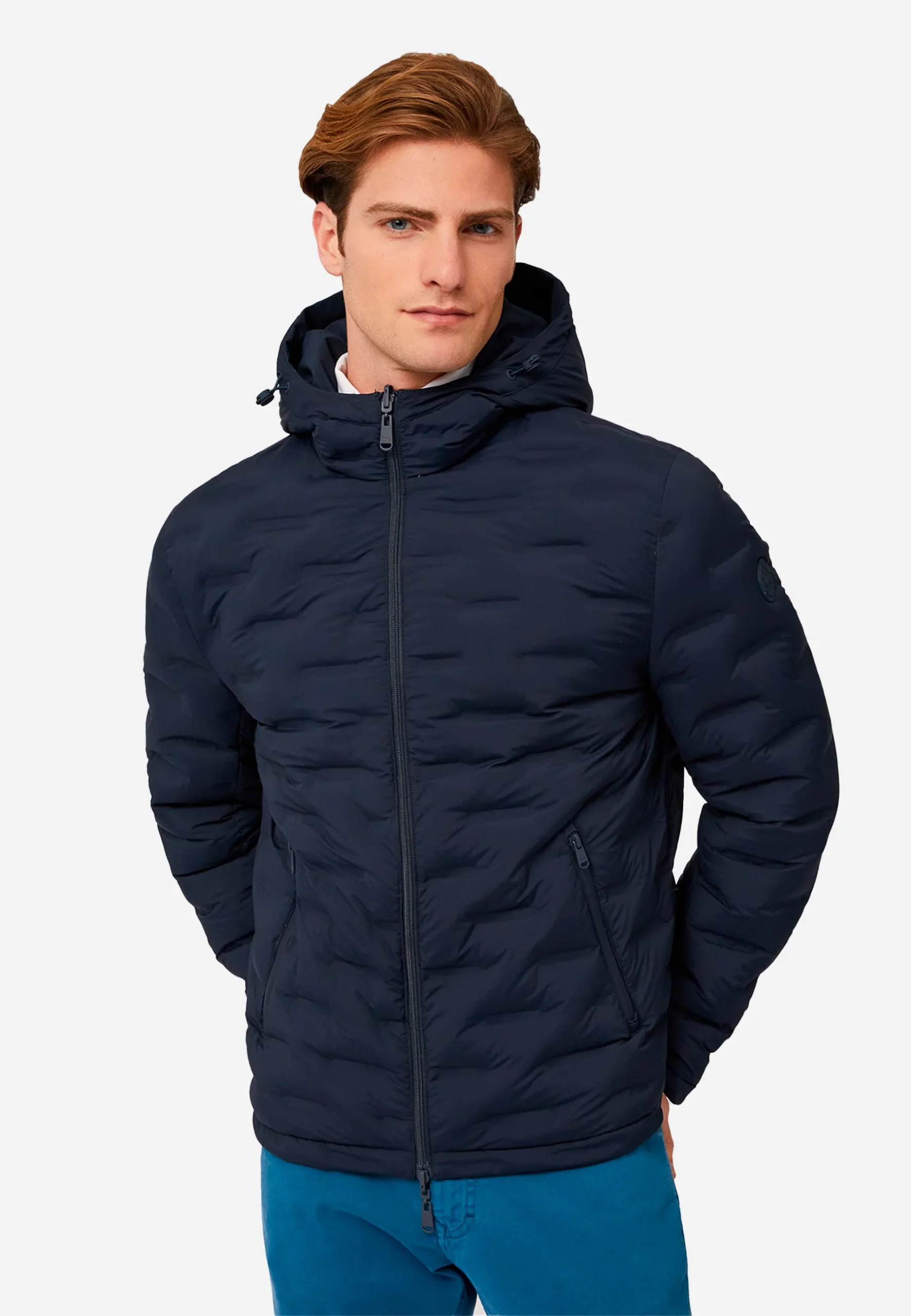 Chaqueta Acolchada Azul Marino Hombre H&B