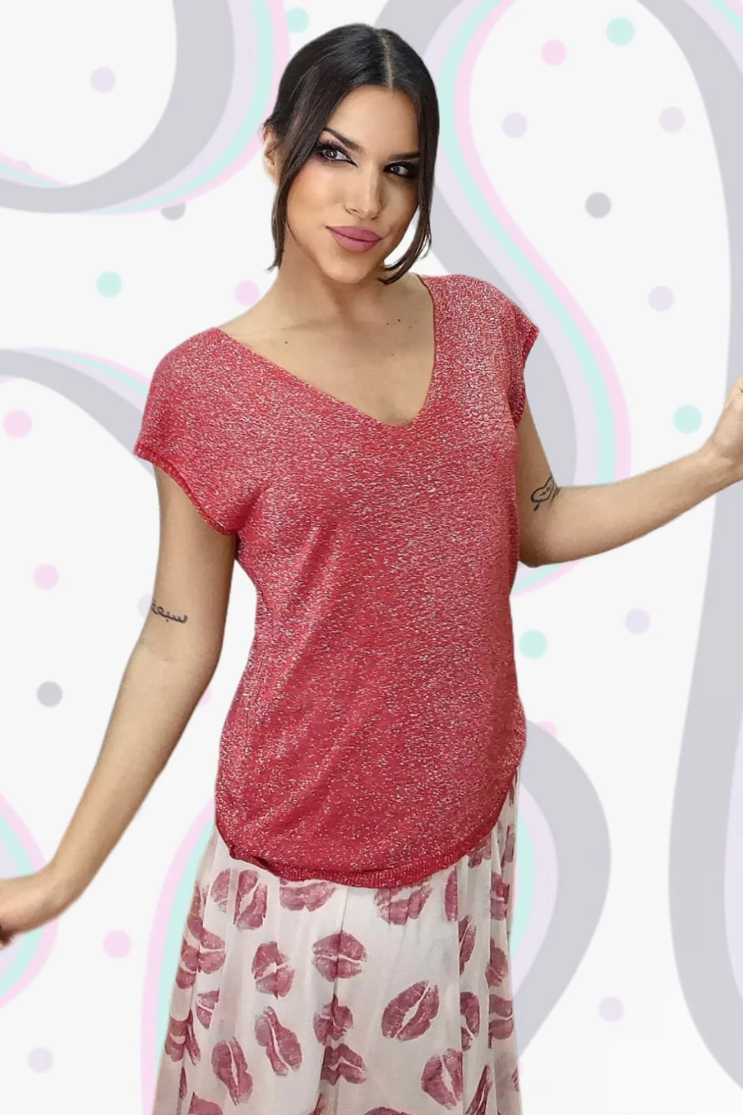 Camiseta Punto Pico Roja